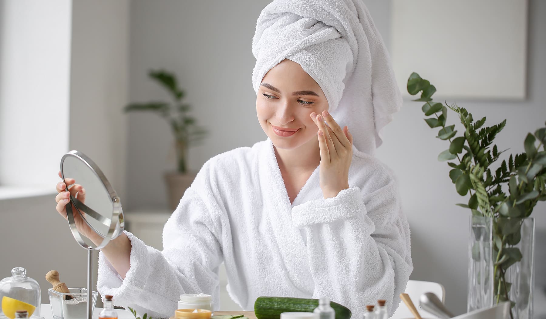 Perfectly groomed eyebrows closeup